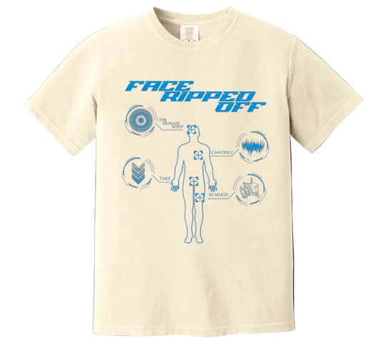 HUMAN BODY T SHIRT - BLUE/IVORY